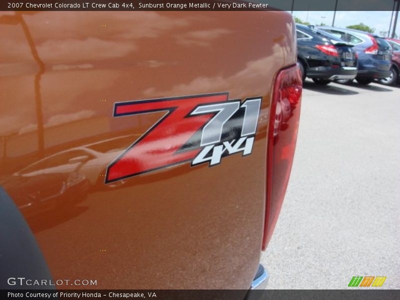 Sunburst Orange Metallic / Very Dark Pewter 2007 Chevrolet Colorado LT Crew Cab 4x4