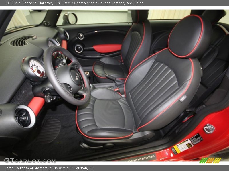Chili Red / Championship Lounge Leather/Red Piping 2013 Mini Cooper S Hardtop