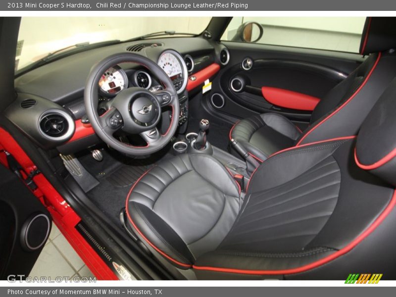 Chili Red / Championship Lounge Leather/Red Piping 2013 Mini Cooper S Hardtop