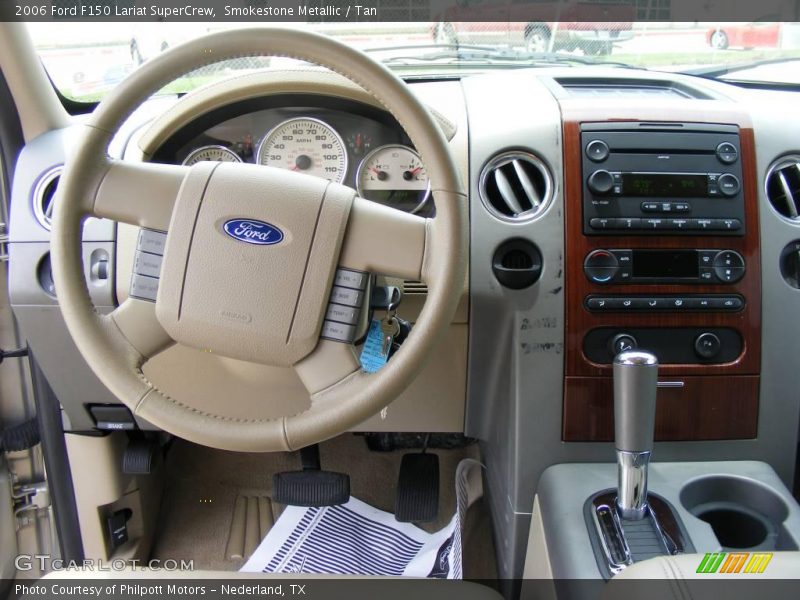 Smokestone Metallic / Tan 2006 Ford F150 Lariat SuperCrew