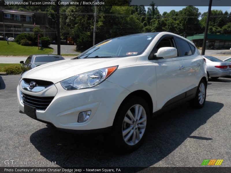 Cotton White / Black/Saddle 2010 Hyundai Tucson Limited