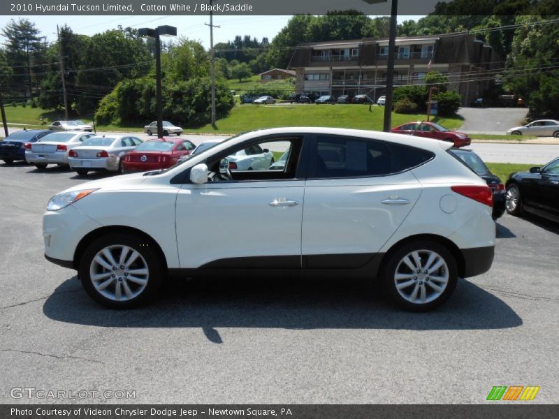 Cotton White / Black/Saddle 2010 Hyundai Tucson Limited