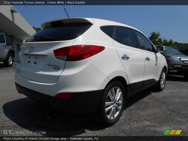 Cotton White / Black/Saddle 2010 Hyundai Tucson Limited