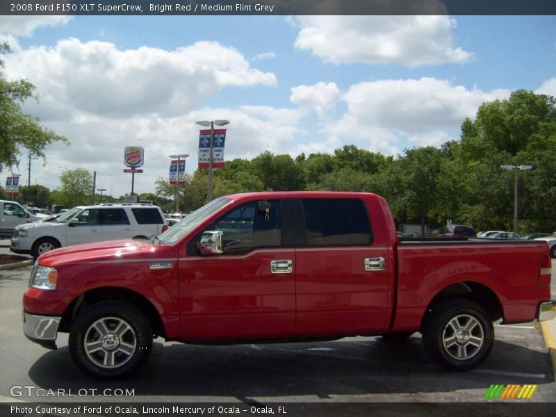 Bright Red / Medium Flint Grey 2008 Ford F150 XLT SuperCrew
