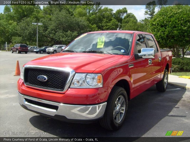 Bright Red / Medium Flint Grey 2008 Ford F150 XLT SuperCrew