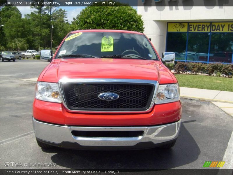 Bright Red / Medium Flint Grey 2008 Ford F150 XLT SuperCrew