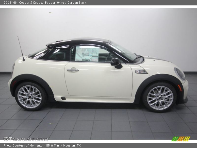 Pepper White / Carbon Black 2013 Mini Cooper S Coupe