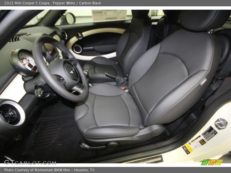 Pepper White / Carbon Black 2013 Mini Cooper S Coupe