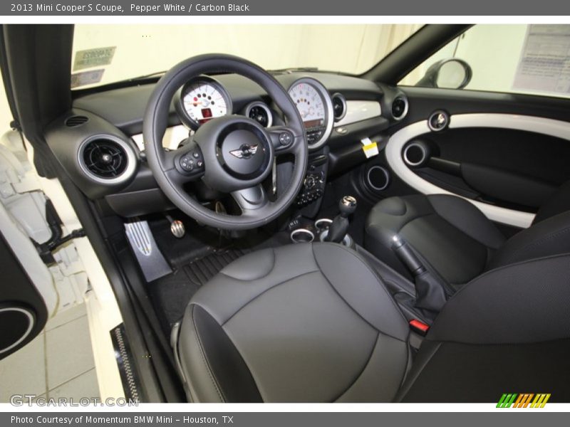 Pepper White / Carbon Black 2013 Mini Cooper S Coupe