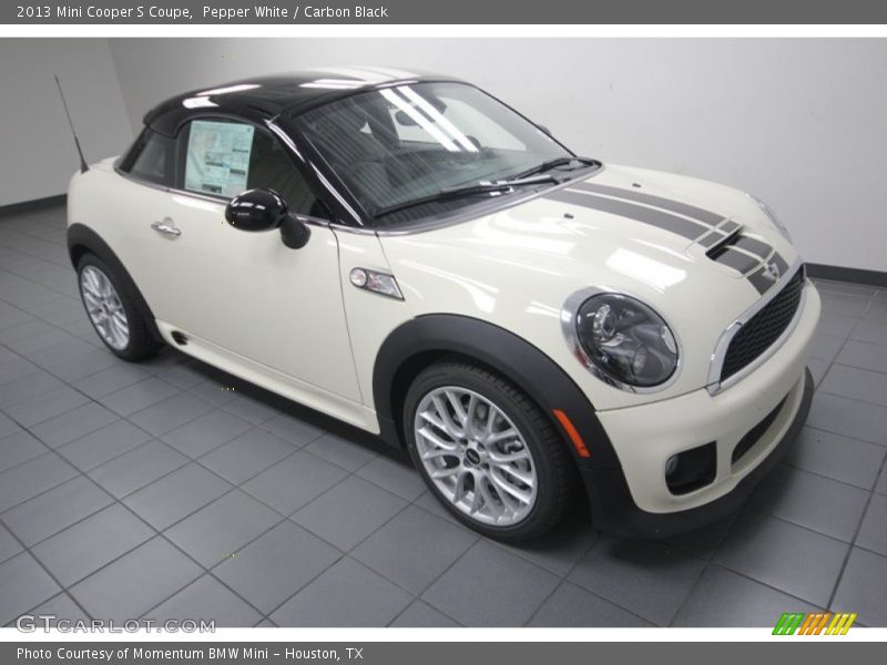 Pepper White / Carbon Black 2013 Mini Cooper S Coupe