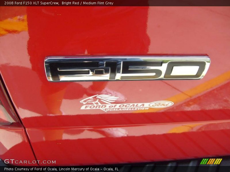 Bright Red / Medium Flint Grey 2008 Ford F150 XLT SuperCrew