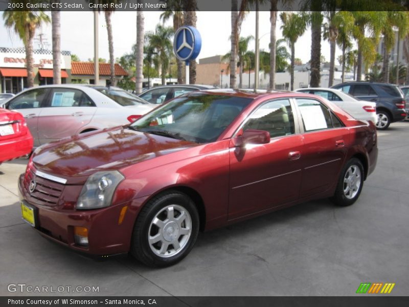 Garnet Red / Light Neutral 2003 Cadillac CTS Sedan