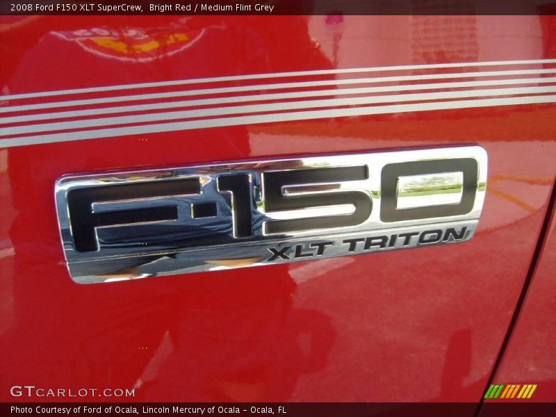 Bright Red / Medium Flint Grey 2008 Ford F150 XLT SuperCrew