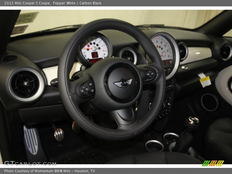 Pepper White / Carbon Black 2013 Mini Cooper S Coupe