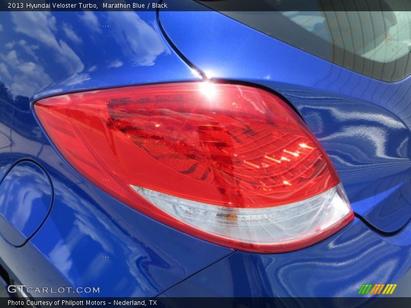 Marathon Blue / Black 2013 Hyundai Veloster Turbo