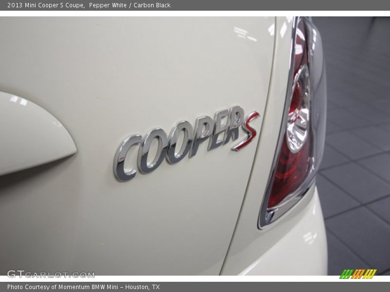 Pepper White / Carbon Black 2013 Mini Cooper S Coupe