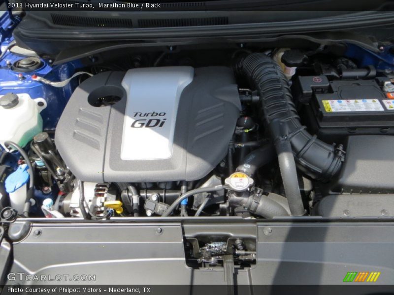 Marathon Blue / Black 2013 Hyundai Veloster Turbo