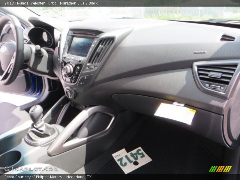 Marathon Blue / Black 2013 Hyundai Veloster Turbo