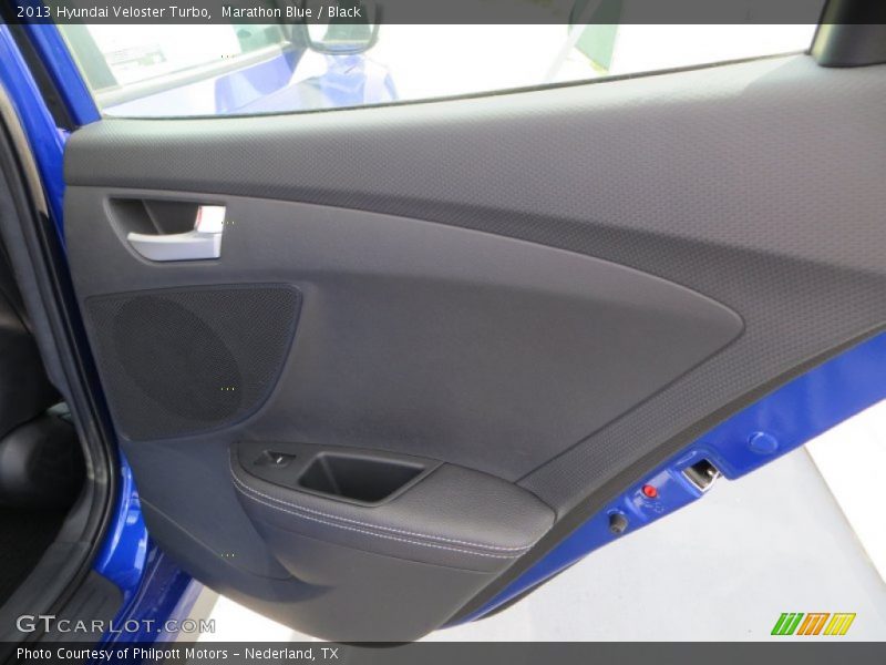 Marathon Blue / Black 2013 Hyundai Veloster Turbo