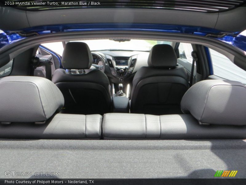 Marathon Blue / Black 2013 Hyundai Veloster Turbo