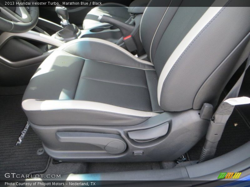 Marathon Blue / Black 2013 Hyundai Veloster Turbo
