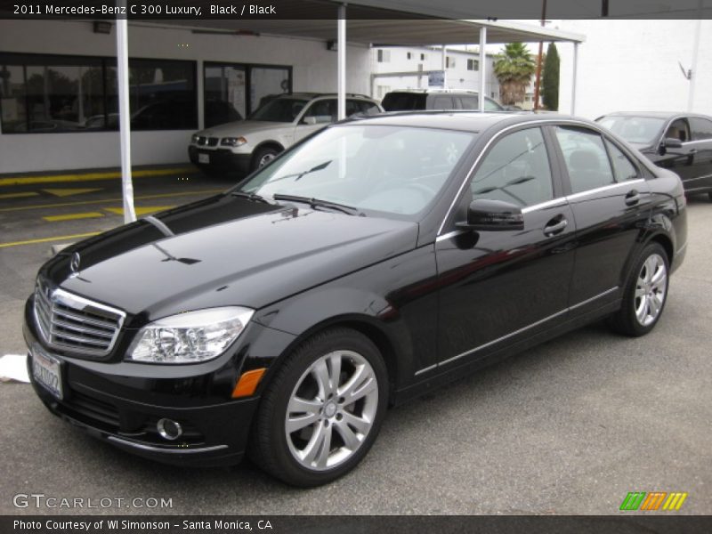 Black / Black 2011 Mercedes-Benz C 300 Luxury