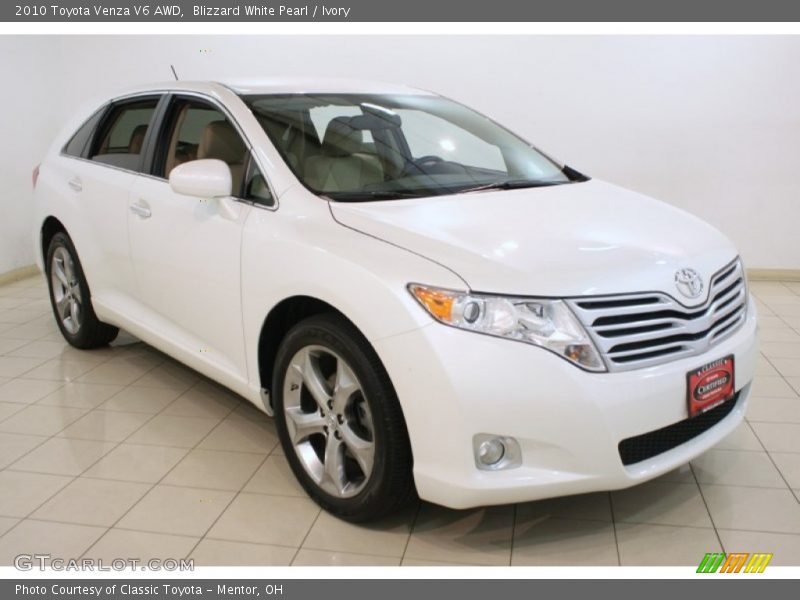 Blizzard White Pearl / Ivory 2010 Toyota Venza V6 AWD