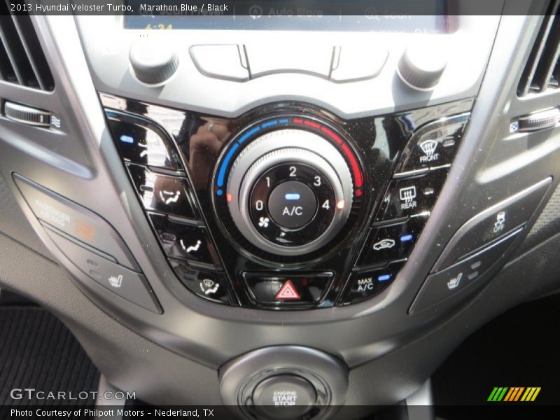 Marathon Blue / Black 2013 Hyundai Veloster Turbo