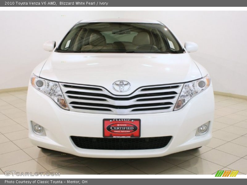 Blizzard White Pearl / Ivory 2010 Toyota Venza V6 AWD