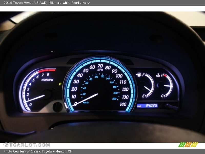 Blizzard White Pearl / Ivory 2010 Toyota Venza V6 AWD