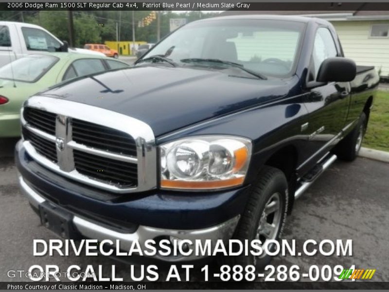 Patriot Blue Pearl / Medium Slate Gray 2006 Dodge Ram 1500 SLT Regular Cab 4x4