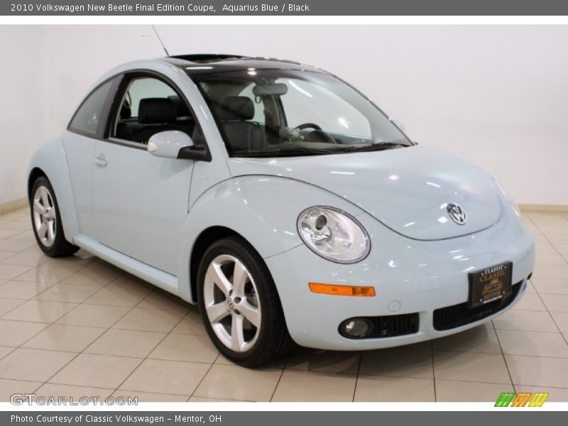 Aquarius Blue / Black 2010 Volkswagen New Beetle Final Edition Coupe