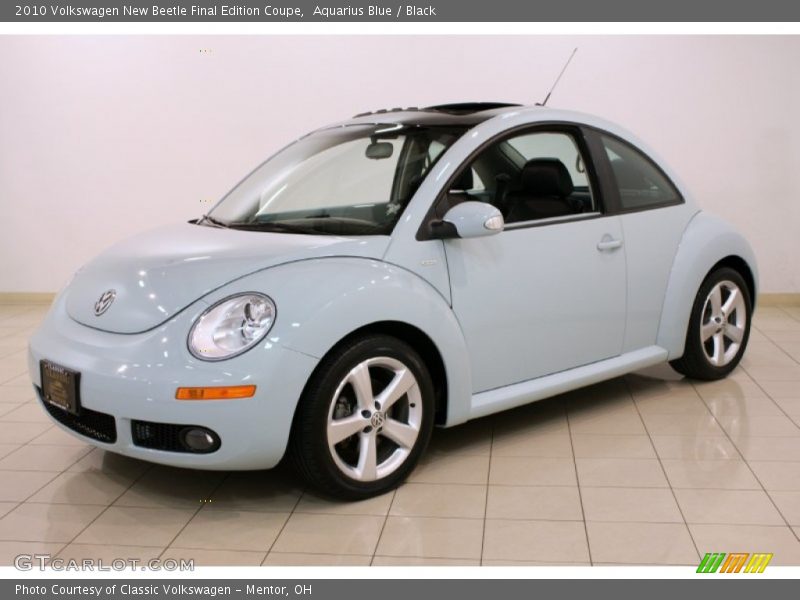 Aquarius Blue / Black 2010 Volkswagen New Beetle Final Edition Coupe