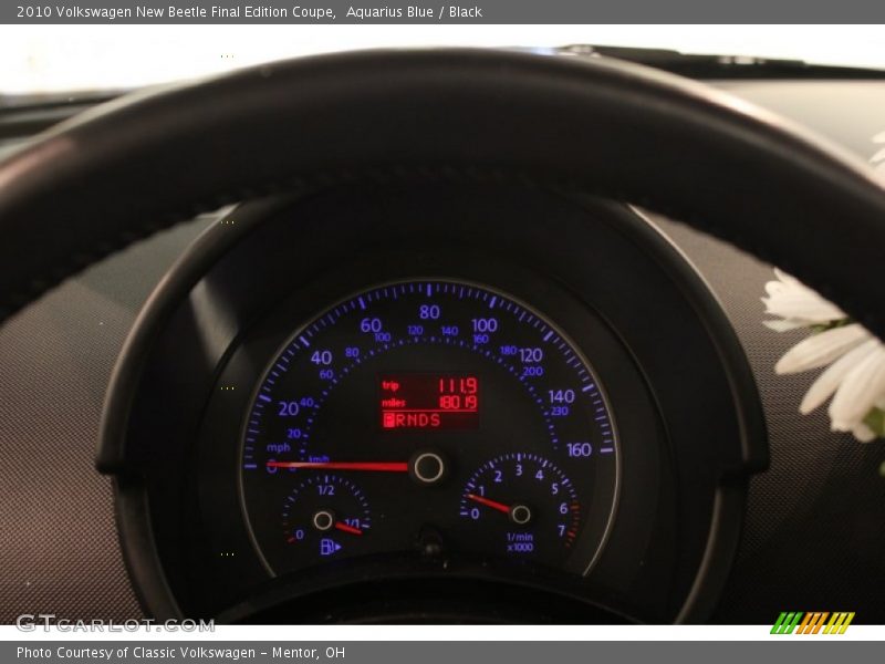 Aquarius Blue / Black 2010 Volkswagen New Beetle Final Edition Coupe