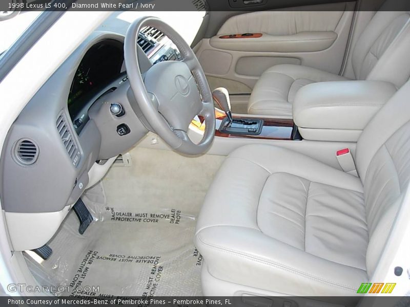 Diamond White Pearl / Ivory 1998 Lexus LS 400