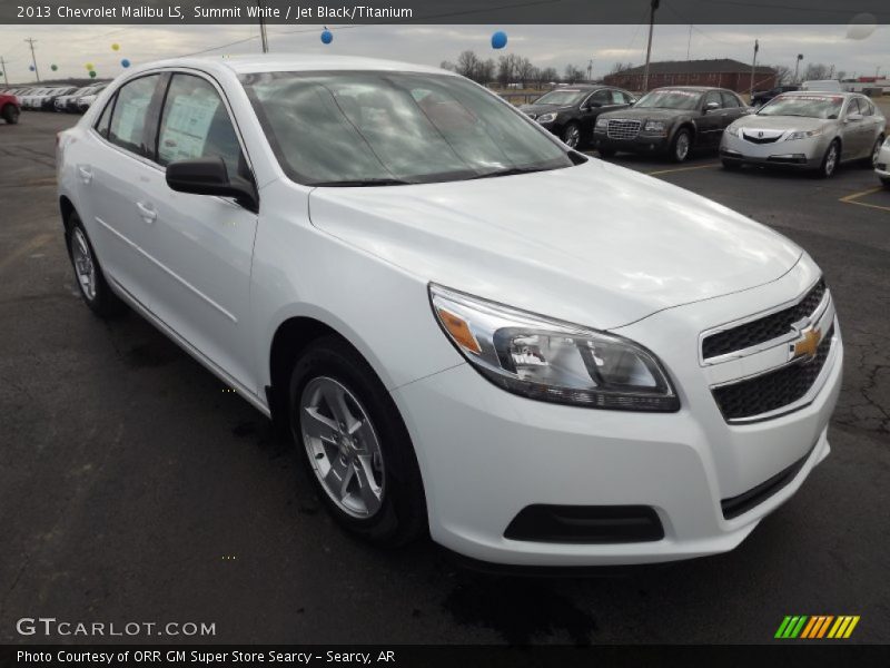 Summit White / Jet Black/Titanium 2013 Chevrolet Malibu LS