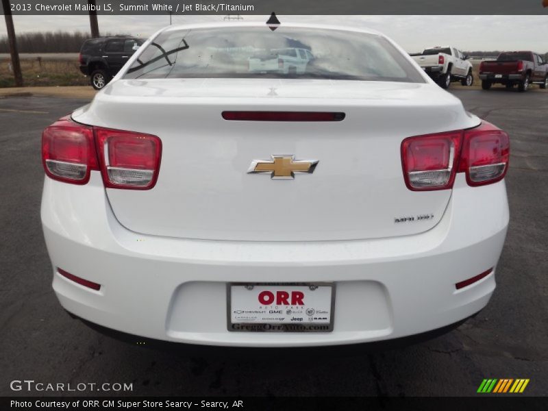 Summit White / Jet Black/Titanium 2013 Chevrolet Malibu LS