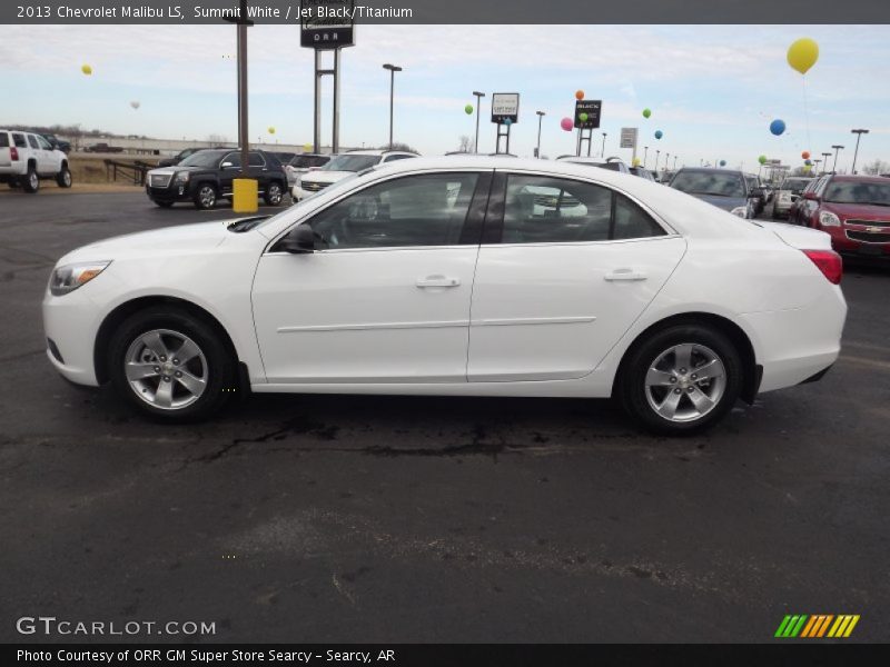Summit White / Jet Black/Titanium 2013 Chevrolet Malibu LS