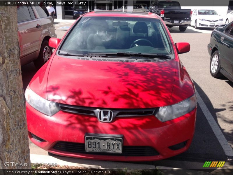 Rallye Red / Gray 2008 Honda Civic EX Coupe