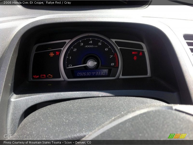 Rallye Red / Gray 2008 Honda Civic EX Coupe