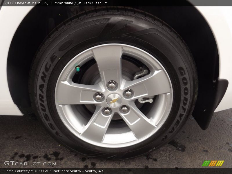 Summit White / Jet Black/Titanium 2013 Chevrolet Malibu LS