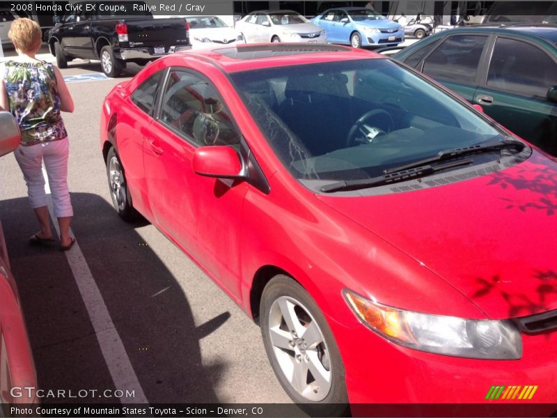 Rallye Red / Gray 2008 Honda Civic EX Coupe