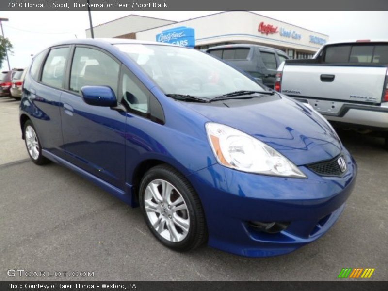 Blue Sensation Pearl / Sport Black 2010 Honda Fit Sport