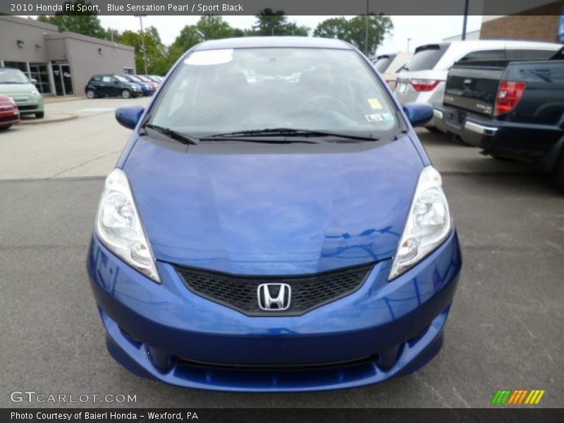 Blue Sensation Pearl / Sport Black 2010 Honda Fit Sport
