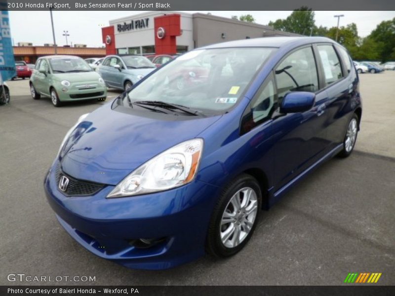 Blue Sensation Pearl / Sport Black 2010 Honda Fit Sport