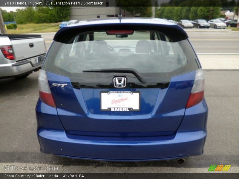 Blue Sensation Pearl / Sport Black 2010 Honda Fit Sport