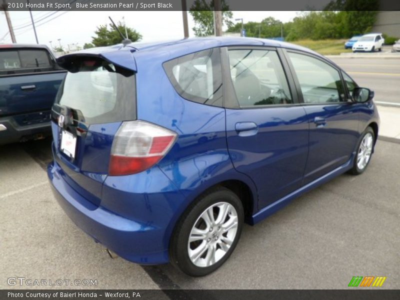 Blue Sensation Pearl / Sport Black 2010 Honda Fit Sport