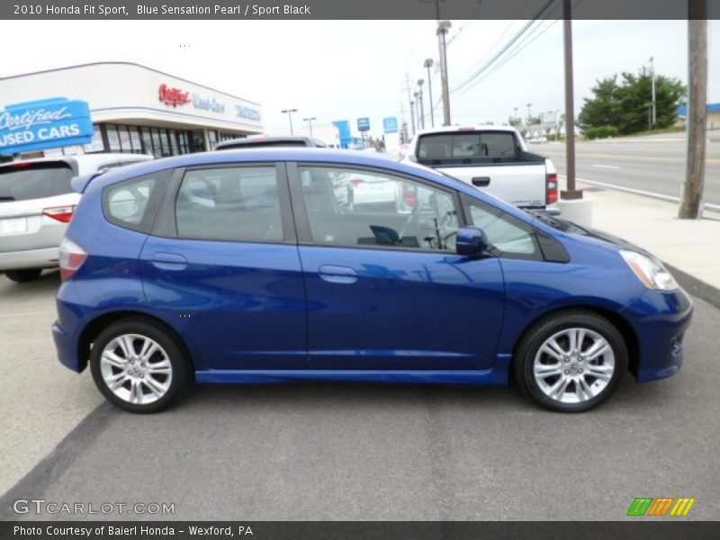 Blue Sensation Pearl / Sport Black 2010 Honda Fit Sport