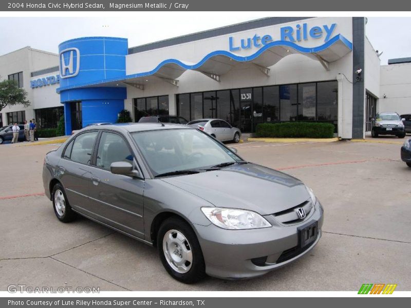 Magnesium Metallic / Gray 2004 Honda Civic Hybrid Sedan