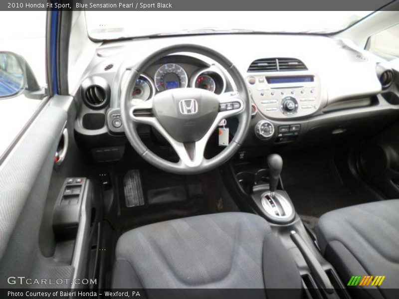 Blue Sensation Pearl / Sport Black 2010 Honda Fit Sport